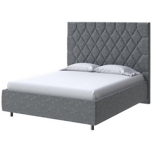 Изображение товара PROxSON Кровать Rhomby без основания (Ткань: Велюр Gratta 4 Серый космос) 140x190