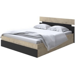 Изображение товара Кровать односпальная металлическим подъемным механизмом шириной 90 см Milton с подъемным механизмом (ЛДСП Бунратти/Черный) 90x190