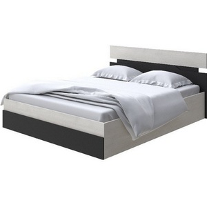 Изображение товара Кровать с реечным основаниемс шириной 90 см Milton с подъемным механизмом (ЛДСП Дуб Шамони светлый/Черный) 90x190