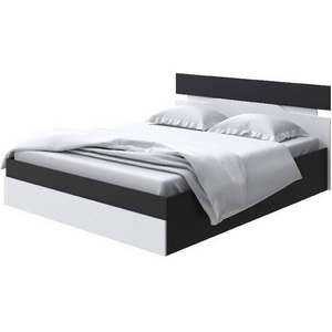 Изображение товара Кровать односпальная металлическим подъемным механизмом 120х200 см Milton с подъемным механизмом (ЛДСП Черный/Белый)