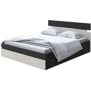 Изображение товара Без бренда Кровать Milton с подъемным механизмом (ЛДСП Черный/Дуб Шамони светлый) 160x200