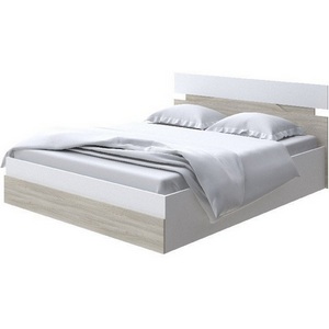Изображение товара Без бренда Кровать Milton с подъемным механизмом (ЛДСП Белый/Ясень Шимо светлый) 120x200