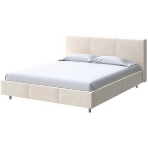 Изображение товара PROxSON Кровать односпальная металлическим односпальная с велюровой обивкой Novo (Ткань: Велюр Casa Сахарный) 90x200