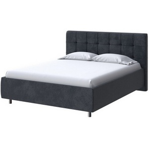 Изображение товара PROxSON Кровать без подъёмного механизма черная Nety без основания (Ткань: Велюр Casa Графитовый) 120x200
