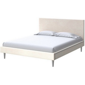 Изображение товара PROxSON Кровать односпальная металлическим односпальная с велюровой обивкой Claro (Ткань: Велюр Casa Сахарный) 90x200