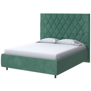 Изображение товара PROxSON Кровать Rhomby без основания (Ткань: Велюр Casa Изумрудный) 140x190