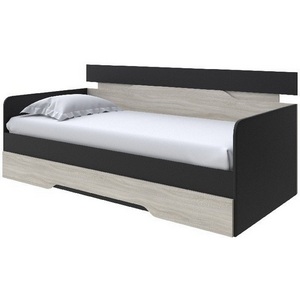 Изображение товара Без бренда Кровать-Софа Milton (ЛДСП Черный/Ясень Шимо Светлый) 120x200