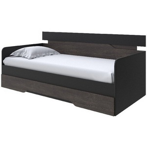 Изображение товара Без бренда Кровать-Софа Milton (ЛДСП Черный/Дуб Кантербери) 120x190