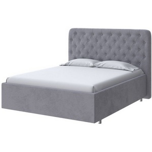 Изображение товара PROxSON Кровать Classic Large (Ткань: Велюр Teddy Мокрый асфальт) 80x200
