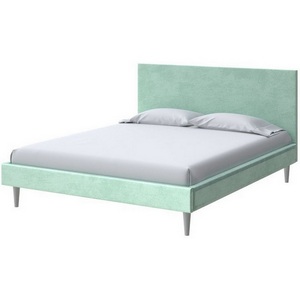 Изображение товара PROxSON Кровать односпальная металлическим односпальная с велюровой обивкой Claro (Ткань: Велюр Teddy Мятный) 90x200