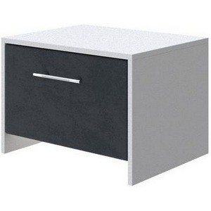 Изображение товара PROxSON Тумба Varna (ЛДСП Белая+ткань Белый/Teddy Древесный уголь) 51x40