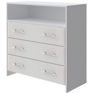 Изображение товара PROxSON Комод Varna (ЛДСП Белая+ткань Белый/Teddy Жемчужный) 90x40