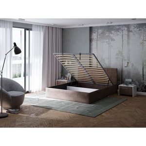 Изображение товара PROxSON Кровать Helix с бельевым ящиком (Ткань: Велюр Monopoly Горячий шоколад (237)) 180x200