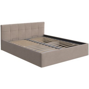 Изображение товара PROxSON Кровать без подъёмного механизма с тканевой обивкой Domo с бельевым ящиком (Ткань: Велюр Monopoly Миндаль (111)) 90x200