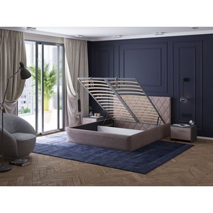 Изображение товара PROxSON кровать 90х200 см Fresco с бельевым ящиком (Ткань: Велюр Monopoly Горячий шоколад (237))