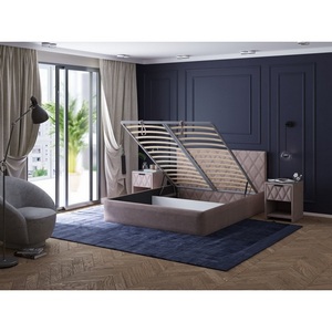 Изображение товара PROxSON Кровать Fresco с бельевым ящиком (Ткань: Велюр Monopoly Капучино (297)) 180x200