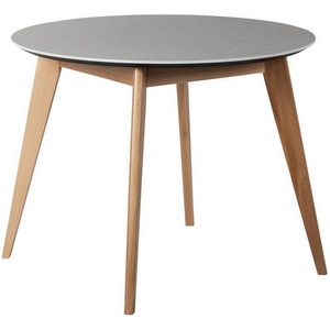Изображение товара Стол с закругленными углами R-Home Лунд круглый д.960 Мрамор Бьянко (круглая столешница, 4 ножки)
