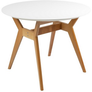 Изображение товара Стол с закругленными углами R-Home Нарвик круглый д.960 Белый (круглая столешница, 4 ножки)
