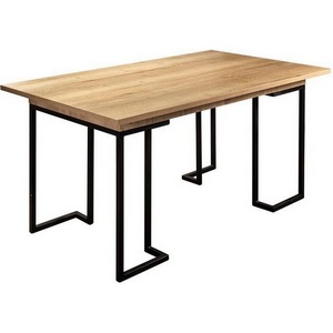 Изображение товара Стол с вставкой раскладной обеденный R-Home Loft 120 Дуб натур (прямоугольная столешница, 4 ножки)