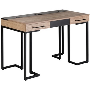 Изображение товара Стол 120x60 см рабочий с ящиком Loft Дуб табак/Графит R-Home 4003605h_Табак 120x60 см (прямоугольная Стол 120x60 смешница)