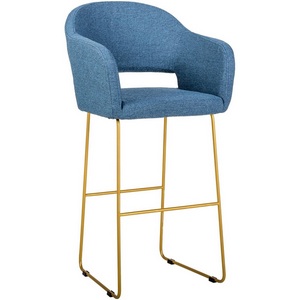 Изображение товара Кресло бар Oscar БлюАрт/ЛинкЗолот R-Home арт.4101188h_БлюАртЗолот_БАР