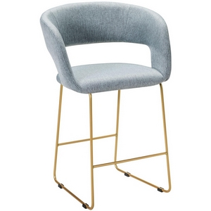 Изображение товара Кресло полубар Hugs св.сер/Линк золото R-Home арт.410131117h_Light grey_золото_ПБ