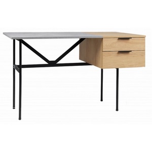 Изображение товара Стол письменный с ящиком R-Home Newton Гикори натуральный (прямоугольная столешница, 4 ножки)