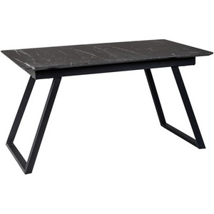 Изображение товара Стол R-Home Пеле раздвижной 120-160 Темный мрамор/Бабочка