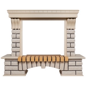 Изображение товара Портал для электрокамина RealFlame Country 25,5/26 WT Белый дуб (200182)