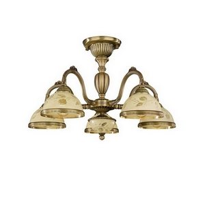 Изображение товара Потолочная люстра PL.6228/5 Reccagni Angelo 6228 PL 6228/5 листья