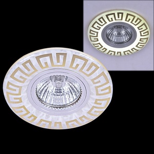 Изображение товара Точечный светильник круглый Reluce 09504-9.0-001MN MR16+LED3W WH/GD