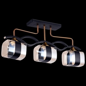 Изображение товара Люстра потолочная накладная на 3 лампы Reluce 72106-0.3-03 BK+GAB