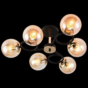 Изображение товара Потолочная люстра на штанге Reluce 01338-0.3-06 BK+FGD в форме шара