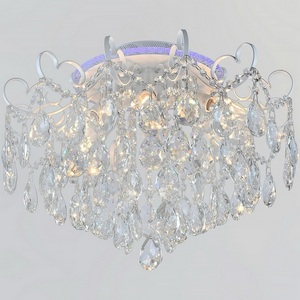 Изображение товара Люстра led с rgb подсветкой хрустальная с пультом Reluce 04024-0.3-06 WH+SILVER PN+RGB