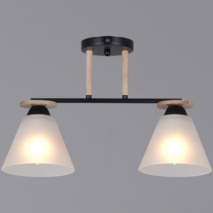 Изображение товара Потолочная люстра на штанге Reluce 11630-0.3-02 BK+WOOD