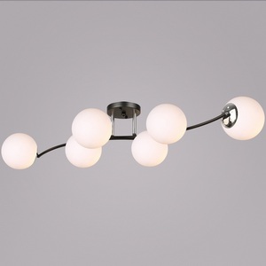 Изображение товара Потолочная люстра на штанге Reluce 02318-0.3-06 BK+CH в форме шара