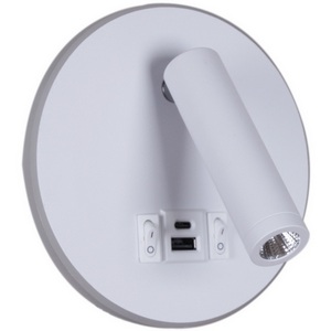 Изображение товара Настенный светильник светодиодный для чтения с выключателем с портом USB Type A+С Reluce 86203-9.2-001KT LED12W+USB WT