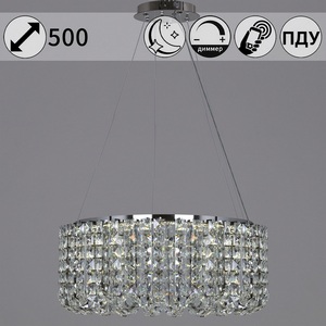 Изображение товара Люстра led подвесная с пультом хрустальная Reluce 63007-0.4-500 CH