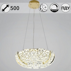 Изображение товара Подвесная люстра хрустальная светодиодная с пультом Reluce 67530-0.4-500 FGD
