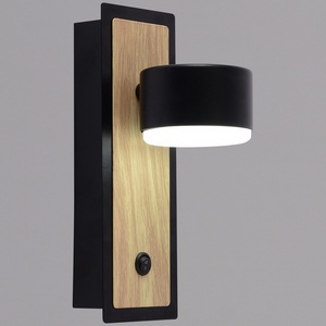 Изображение товара Бра с выключателем Reluce 12540-0.2-01 BK+WOOD