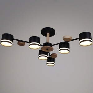 Изображение товара Потолочная люстра на штанге Reluce 68730-0.3-06 GX53 BK+WOOD