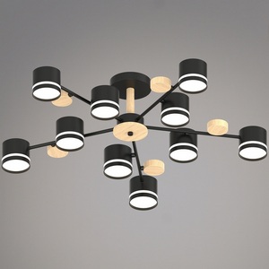 Изображение товара Потолочная люстра на штанге Reluce 68730-0.3-10 GX53 BK+WOOD