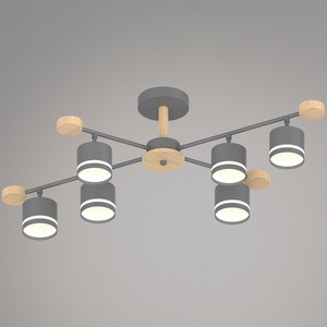 Изображение товара Потолочная люстра на штанге Reluce 78730-0.3-06 GX53 GREY+WOOD