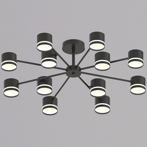 Изображение товара Потолочная люстра на штанге Reluce 89730-0.3-12 GX53 BK