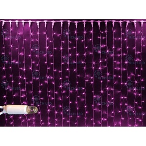 Изображение товара Гирлянда светодиодная Занавес розовая 220B, LED, провод белый, IP65 Rich LED RL-C2*3-CW/P