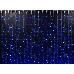 Изображение товара Гирлянда светодиодная Занавес синяя с мерцанием 220B, LED, провод белый, IP65 Rich LED RL-C2*3F-CW/B