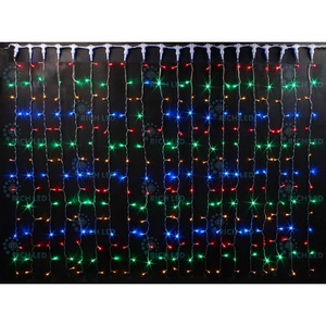 Изображение товара Гирлянда светодиодная Занавес разноцветная 220B, LED, провод черный, IP65 Rich LED RL-C2*6-CB/M