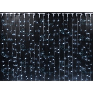 Изображение товара Гирлянда светодиодная занавес белая 220B, LED, провод черный, IP65 Rich LED RL-C2*6-CB/W