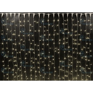 Изображение товара Гирлянда светодиодная занавес белая 220B, LED, провод черный, IP65 Rich LED RL-C2*6-CB/WW