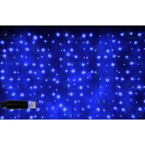 Изображение товара Гирлянда светодиодная Занавес синяя 220B, LED, провод прозрачный, IP65 Rich LED RL-CS2*1.5-CT/B